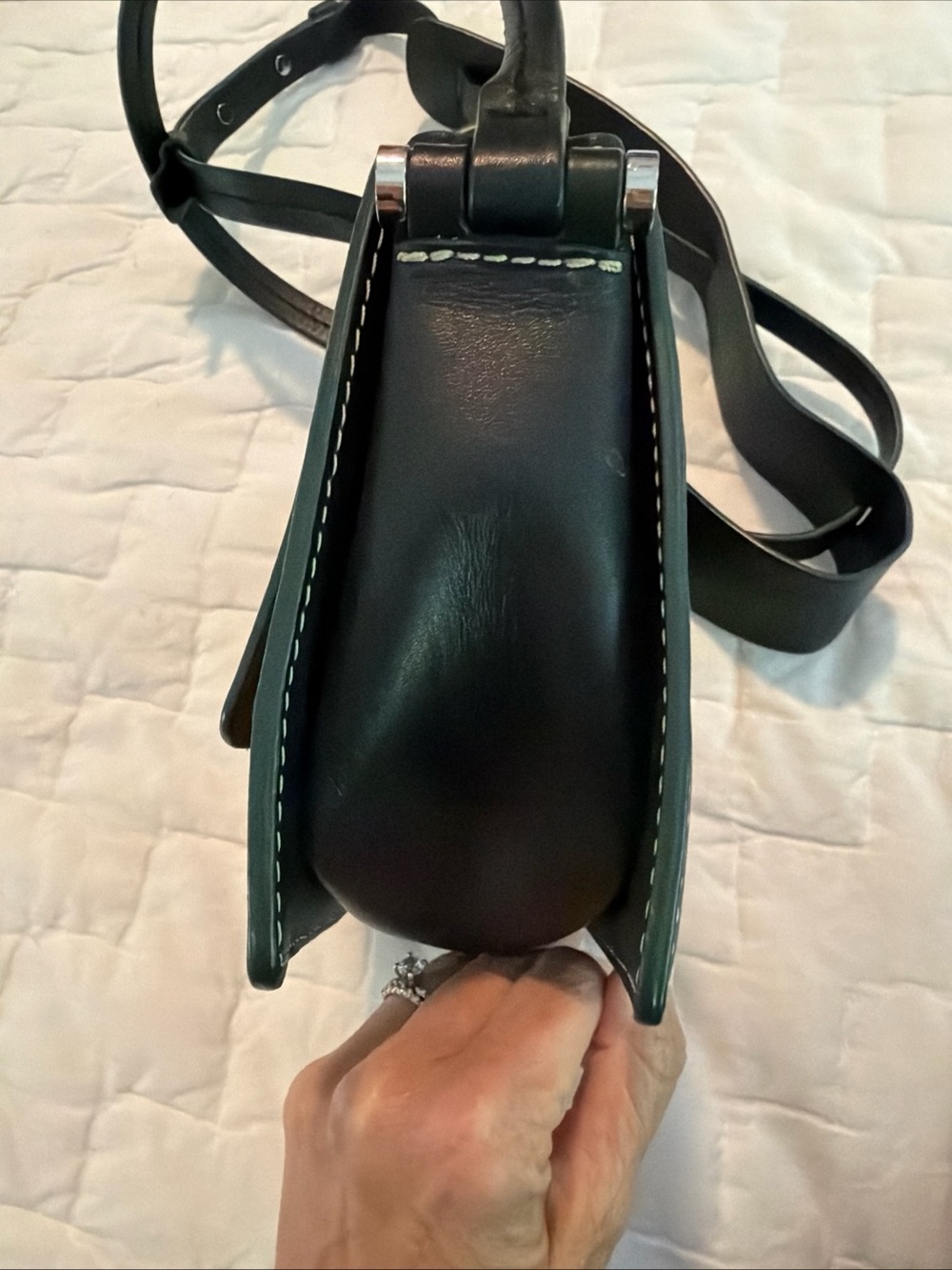 $725 BY MALENE BIRGER Ingrid Small Crossbody Bag Leather Studded - Picture 11 of 15